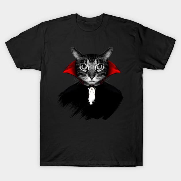 Vampire Cat T-Shirt by clingcling